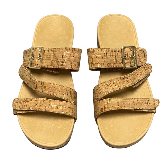 VIONIC Women’s Pacific Rio Gold Cork Sandals size 10 - Picture 11 of 11